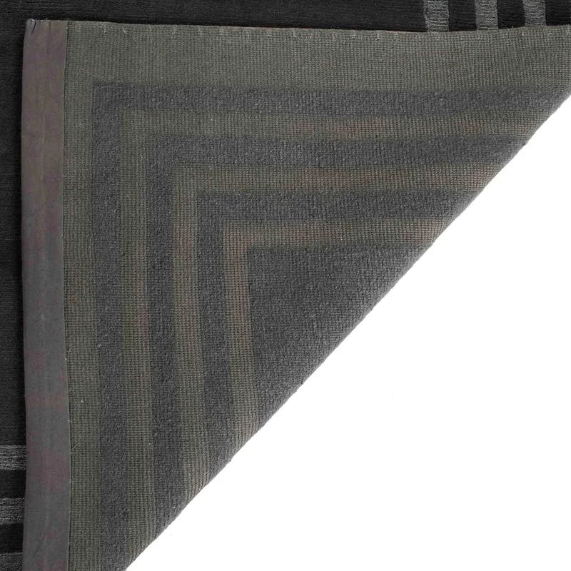 Platinum Elegance 8' x 10' Hand-Knotted Wool-Viscose Blend Area Rug