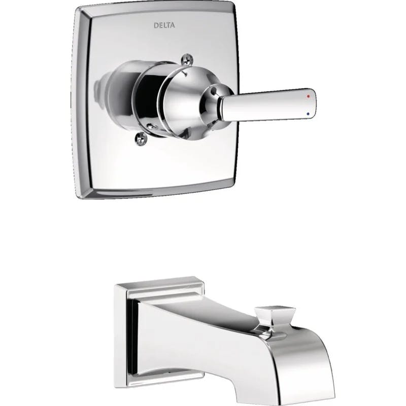 Ashlyn Modern Wall-Mounted Polished Stainless Steel Tub Faucet