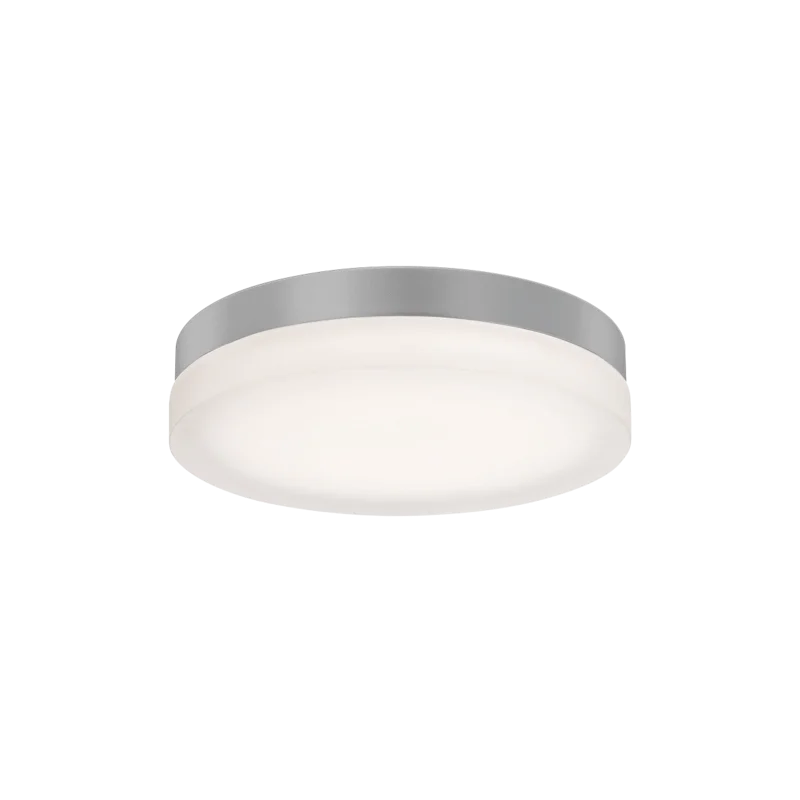 Circa 11" Titanium LED Flush Mount with Etched Opal Glass