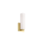 Vogue Transitional LED Armed Sconce in Brushed Brass with Frosted Glass