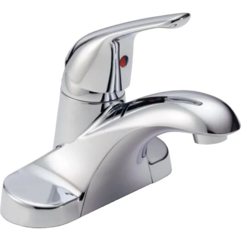Modern Chrome Centerset 7'' Brass Bathroom Faucet with Single Handle