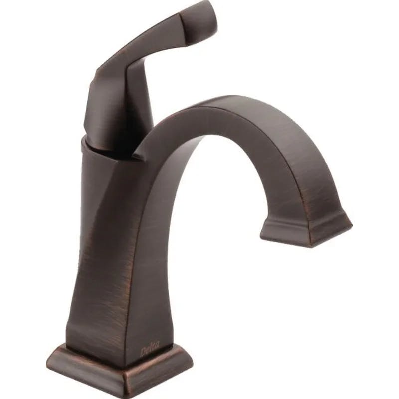 Sleek Modern Venetian Bronze Single Hole Brass Bathroom Faucet