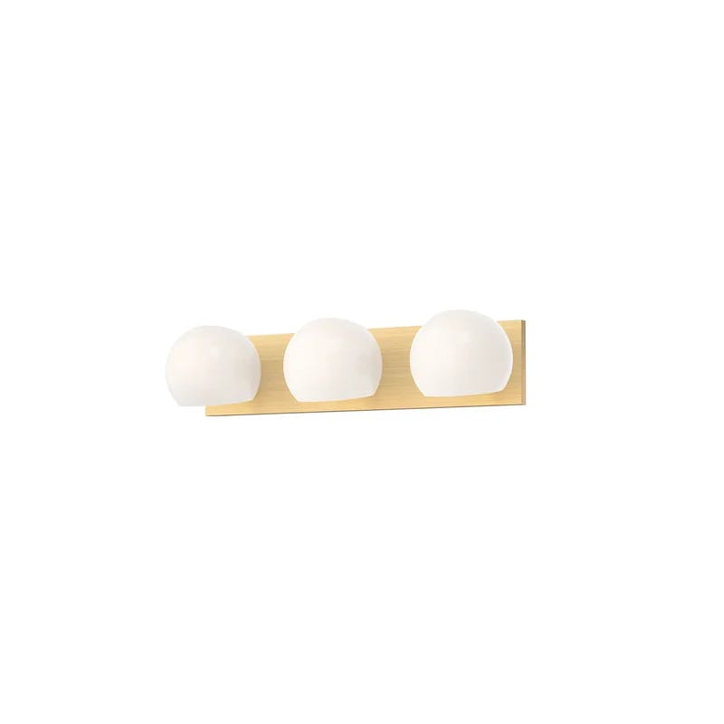 Willow Opal Matte 3-Light Brushed Gold Bath Bar