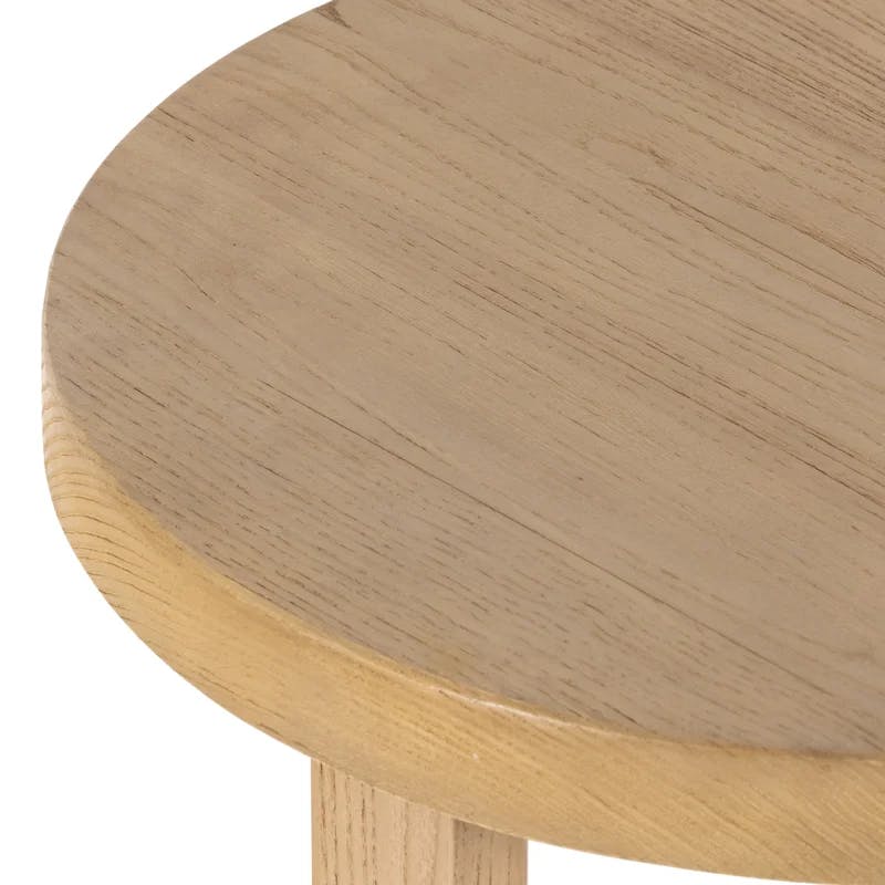 Contemporary Nettlewood Round End Table with Stone Finish