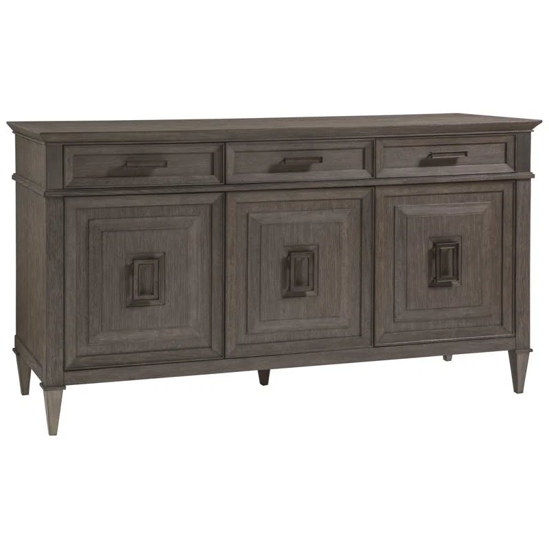 Belvedere Falcon Brown 65.5" Buffet with Brushed Nickel Accents