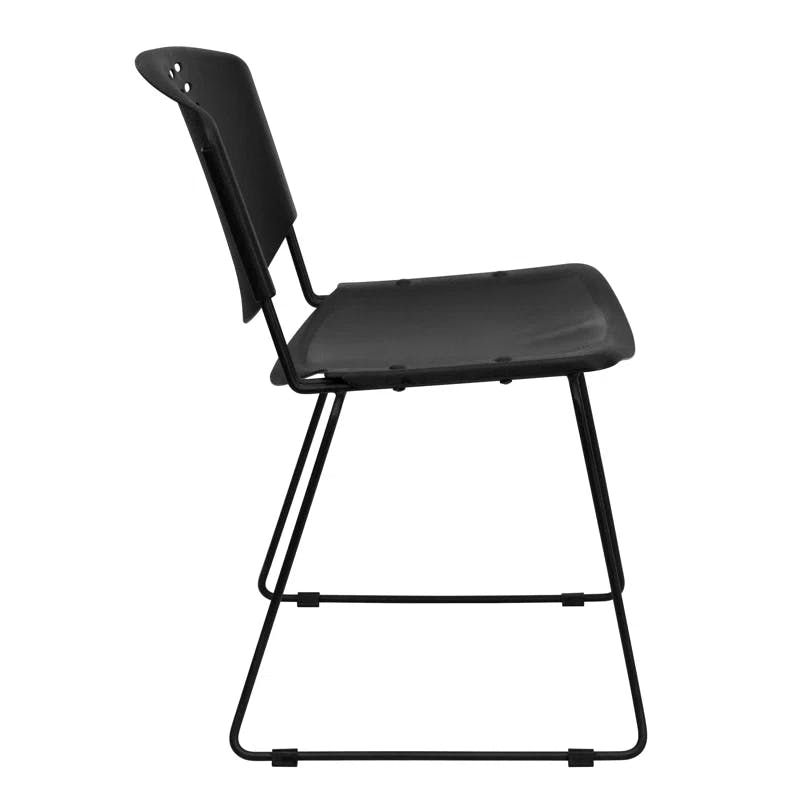 Hercules Series 400 lb Black Metal & Plastic Stackable Chair