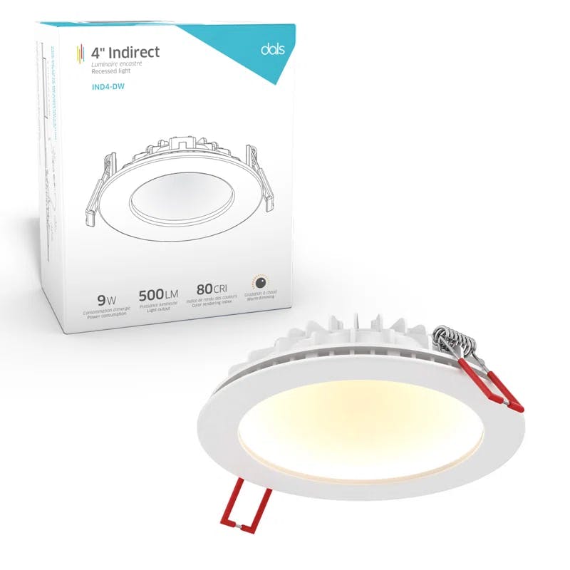 Modern 4'' White LED Ceiling Light Kit with Warm Dim Technology