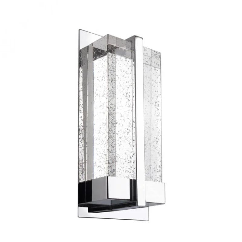 Gable Chrome LED Dimmable Wall Sconce with Crystal Accents