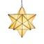 Beige Iridescent Glass Star Pendant with Mahogany Bronze Finish