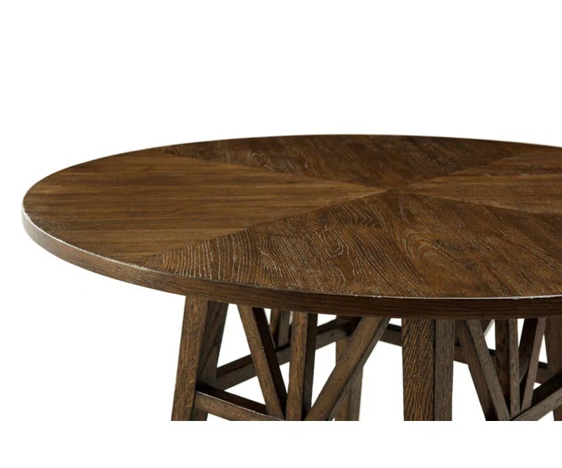 Nova Dusk Round Reclaimed Oak Dining Table