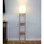 Brightech Maxwell LED Floor Lamp with USB Charging and 3-Tier Shelf, White