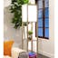 Maxwell Adjustable 63'' Natural Wood Floor Lamp with Shelves
