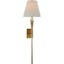 Aiden Large Tail Nickel Sconce, Dimmable Direct Wired, 32 in
