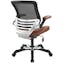 Edge Swivel Office Chair with Adjustable Arms in Tan Vinyl