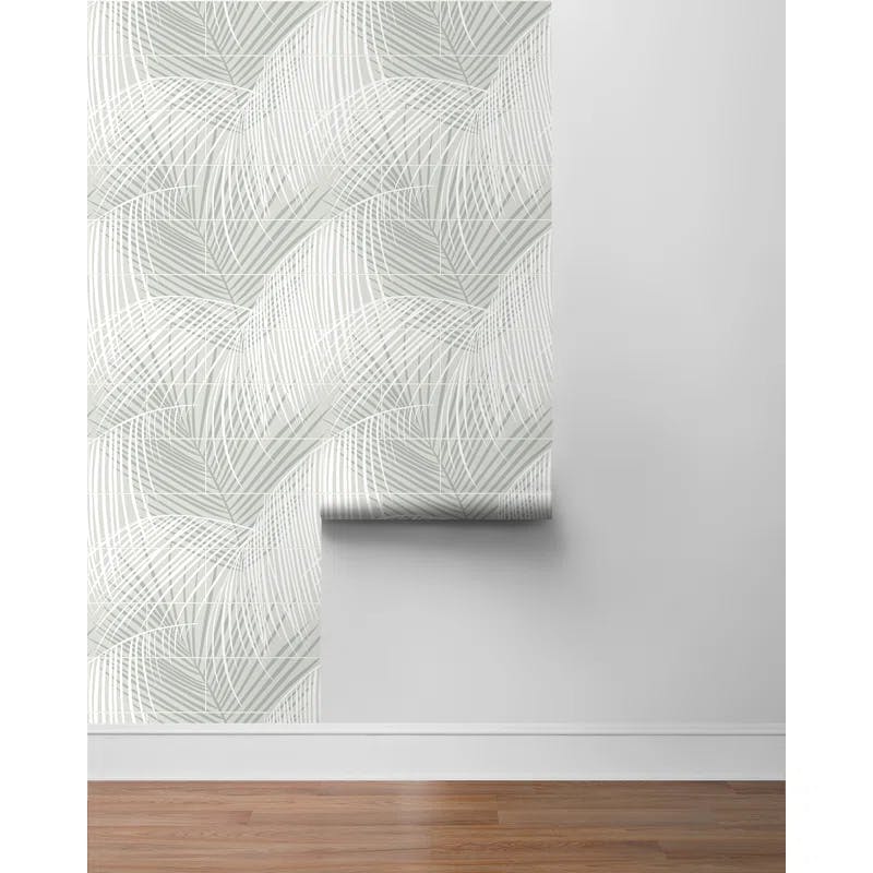 Luxe Haven Sea Salt Palm Tile Peel and Stick Wallpaper