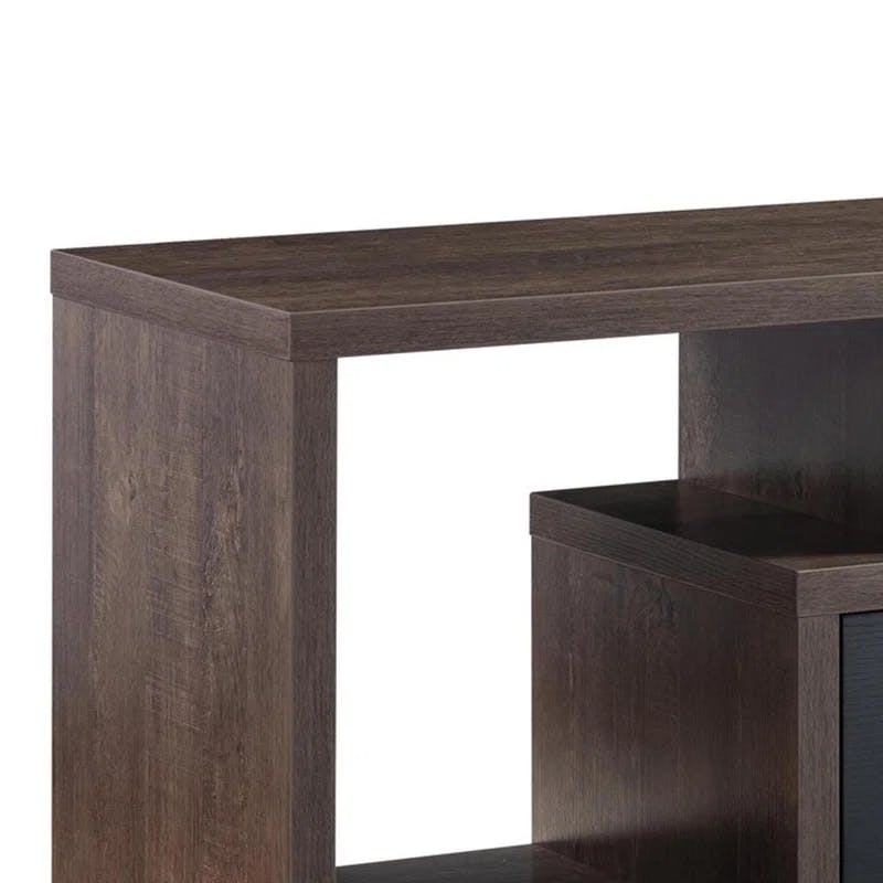Elle 61'' Walnut TV Media Console with 3 Compartments and Drawer