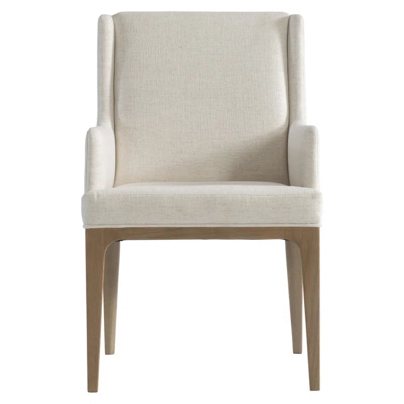 Modulum 23'' White Upholstered Wood Arm Dining Chair