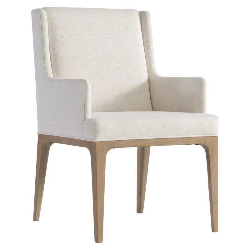 Modulum 23'' White Upholstered Wood Arm Dining Chair