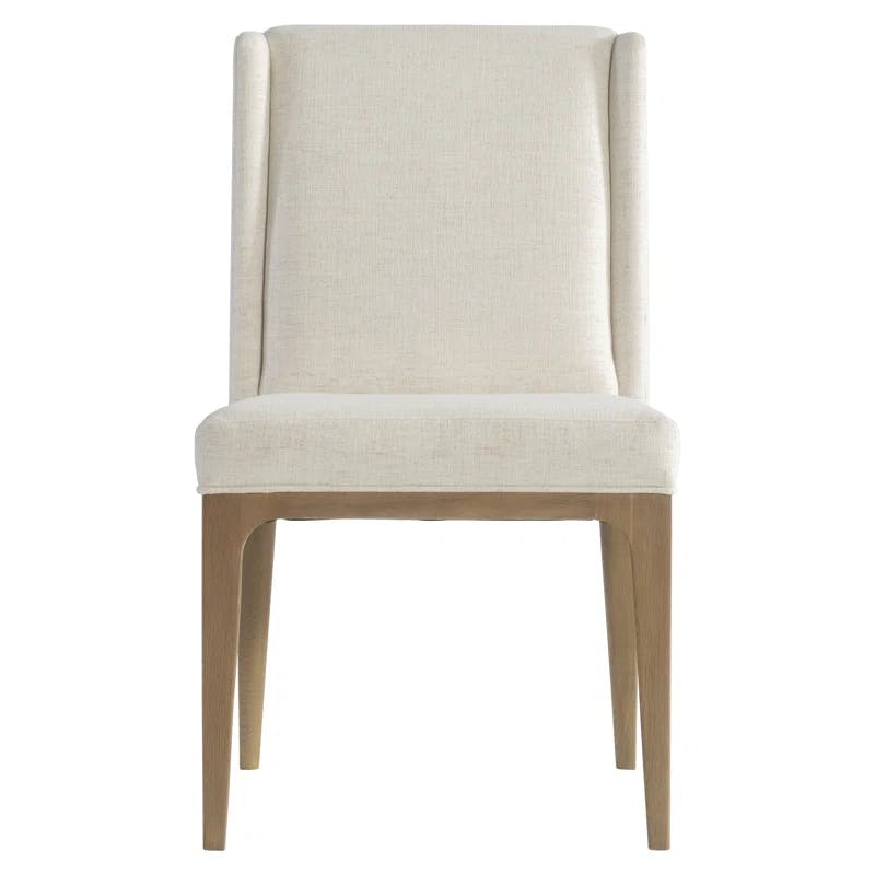 Modulum Contemporary White Upholstered Wood Side Chair