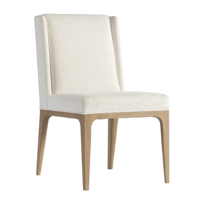 Modulum Contemporary White Upholstered Wood Side Chair