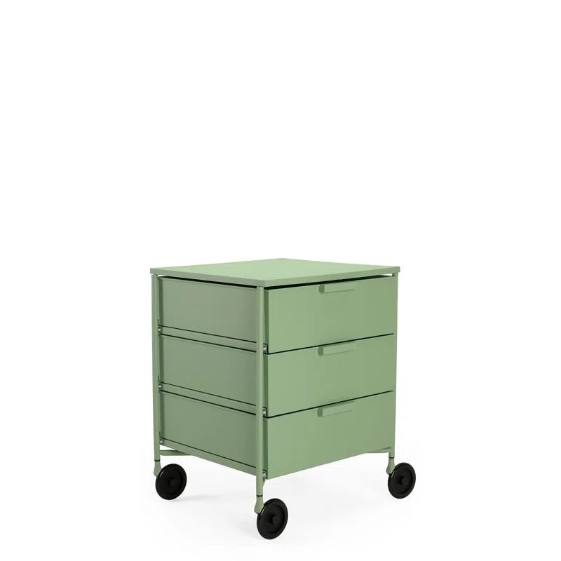 Citterio & Low Pale Green Mobile 3-Drawer Storage Unit