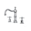 Elegance 8" Polished Nickel Widespread Bathroom Faucet with Brass Finish