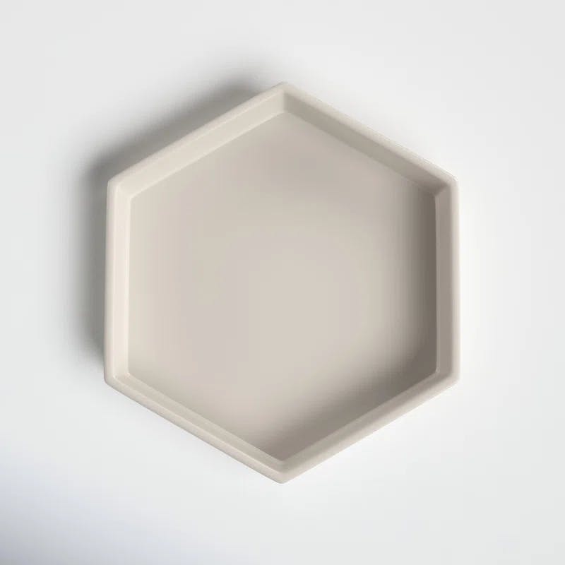 Elegant Porto 15'' White Ceramic Decorative Tray