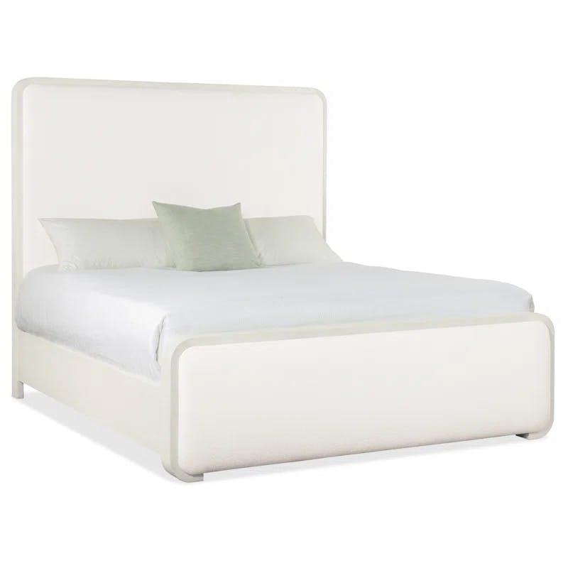 Serenity Beige California King Upholstered Bed with Drawer