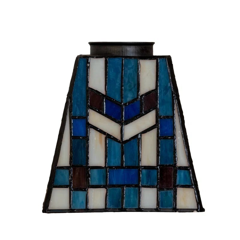 Prairie Wheat 5" Square Stained Glass Lamp Shade