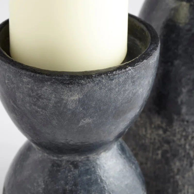 Escalante Black Ceramic 8" Tall Candle Lantern