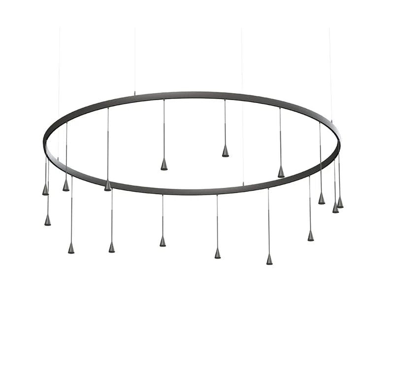 Ebony Black LED 16-Light Skybell Circular Pendant