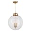 Regina Andrew Classic Globe 3-Light Pendant in Natural Brass with Clear Glass