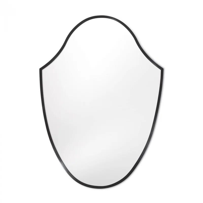 Regal Crest Oval Wall Mirror in Black Steel 40" Height