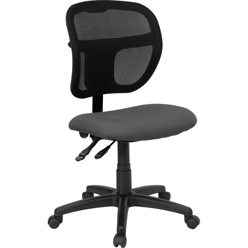 ErgoFlex Mid-Back Armless Mesh Task Chair in Gray