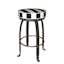 Luxor 27'' Black Leather and Brass Iron Counter Stool