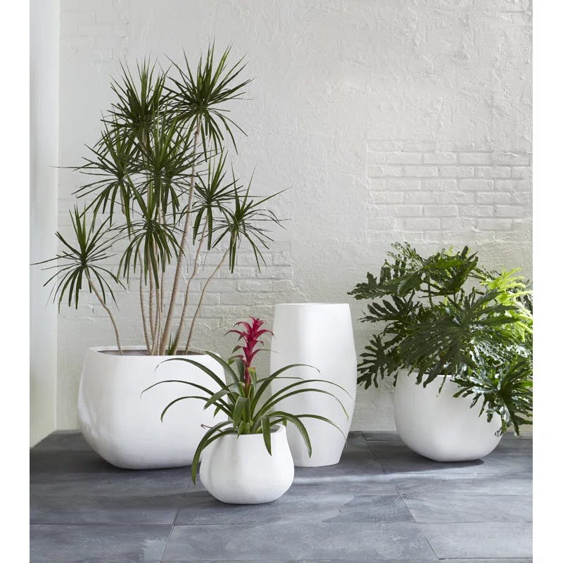 Modern Elegance 17.5" White Square Planter for Indoor/Outdoor
