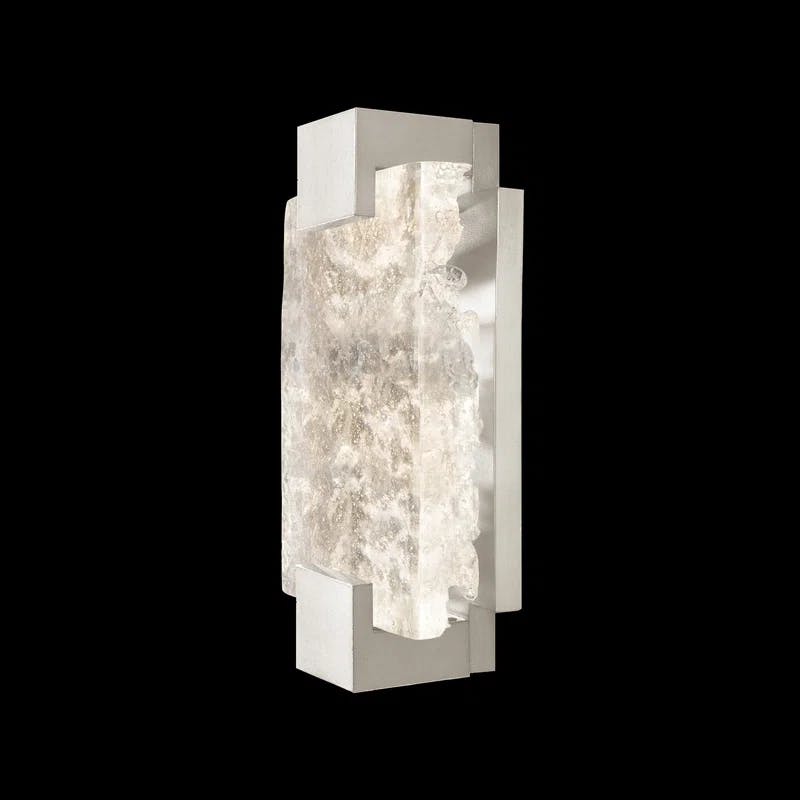 Terra Silver 11.75" LED Wall Sconce with Clear Cast Glass