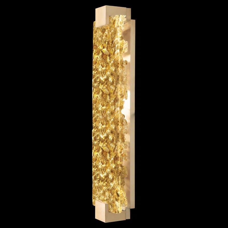 Elegant Gold 27.75" LED Wall Sconce with Dimmable Integrated Lights
