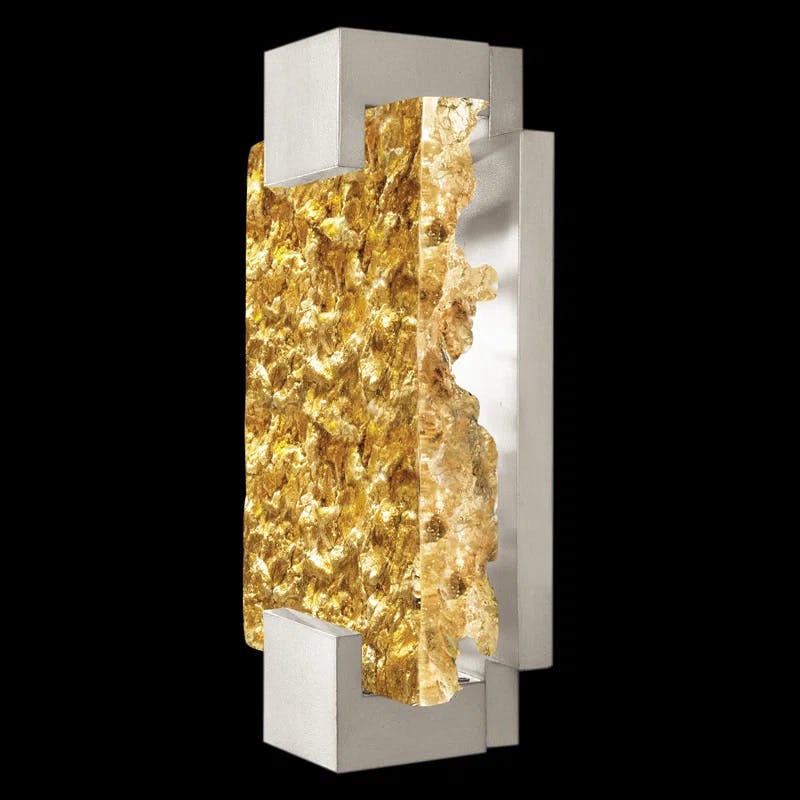Terra Silver and Gold LED Wall Sconce, 11.75" H x 6.25" W