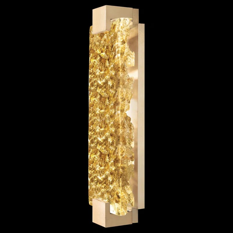 Terra Gold 21.75" LED Wall Sconce with Cast Glass