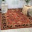 Hand-Knotted Lush Tribal Wool Rug in Rust-Red 45" x 69"
