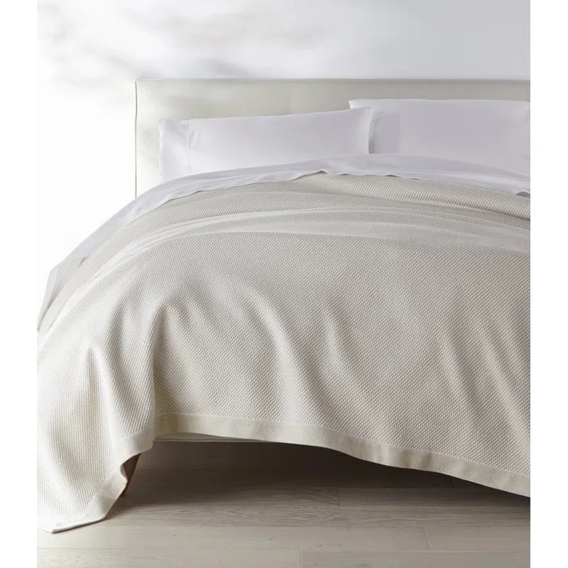Portico Queen-Size Luxurious Cotton-Linen Woven Throw Blanket