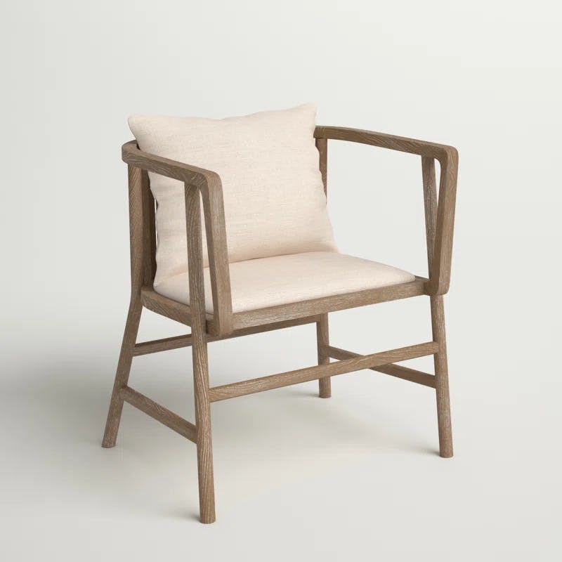 Grayson Handcrafted Gray Wood Accent Chair