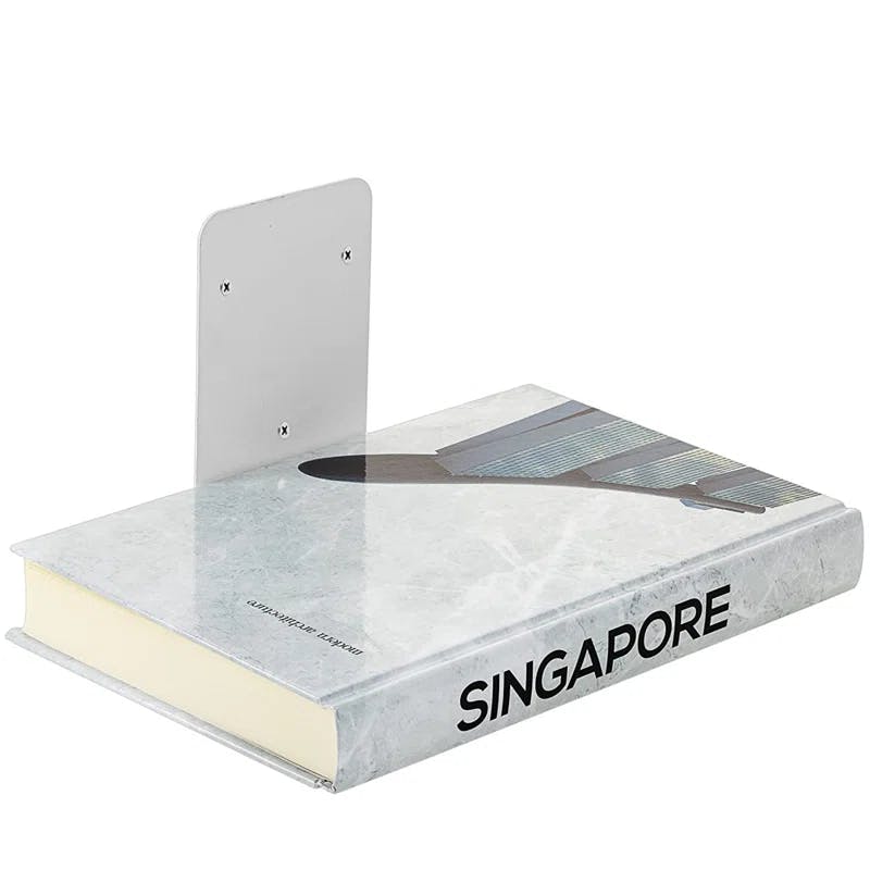 Sorbus 6.7" White Steel Invisible Floating Bookshelves Set