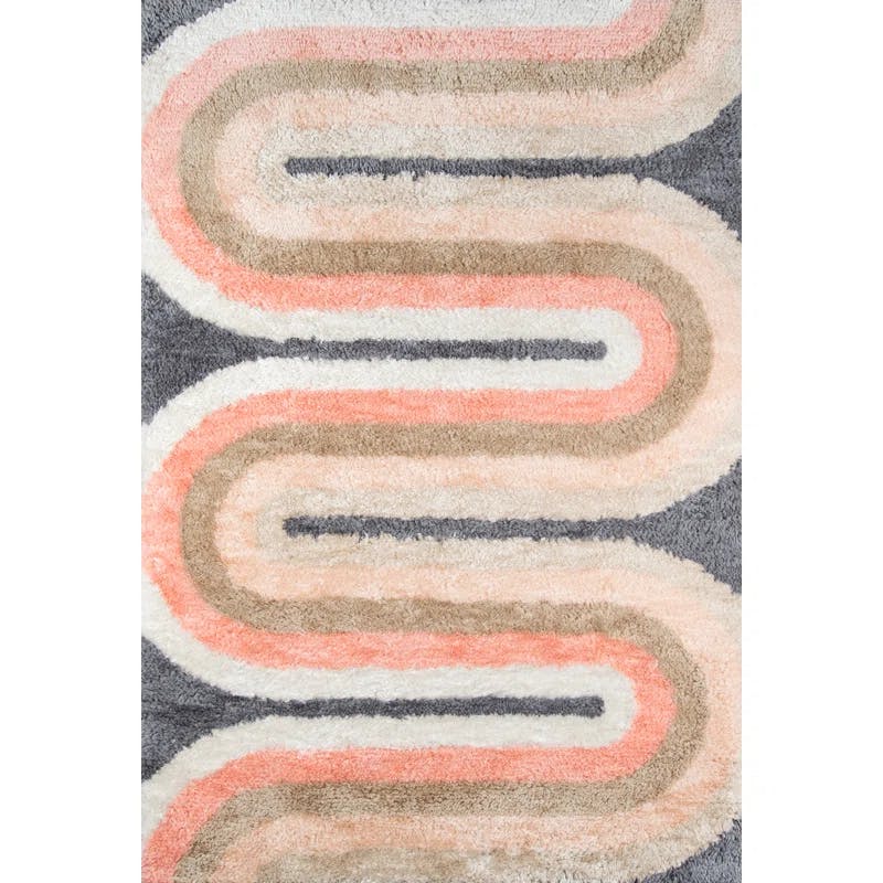 Pastel Prism Hand-Tufted Shag Rug 5' x 7', Stain-Resistant