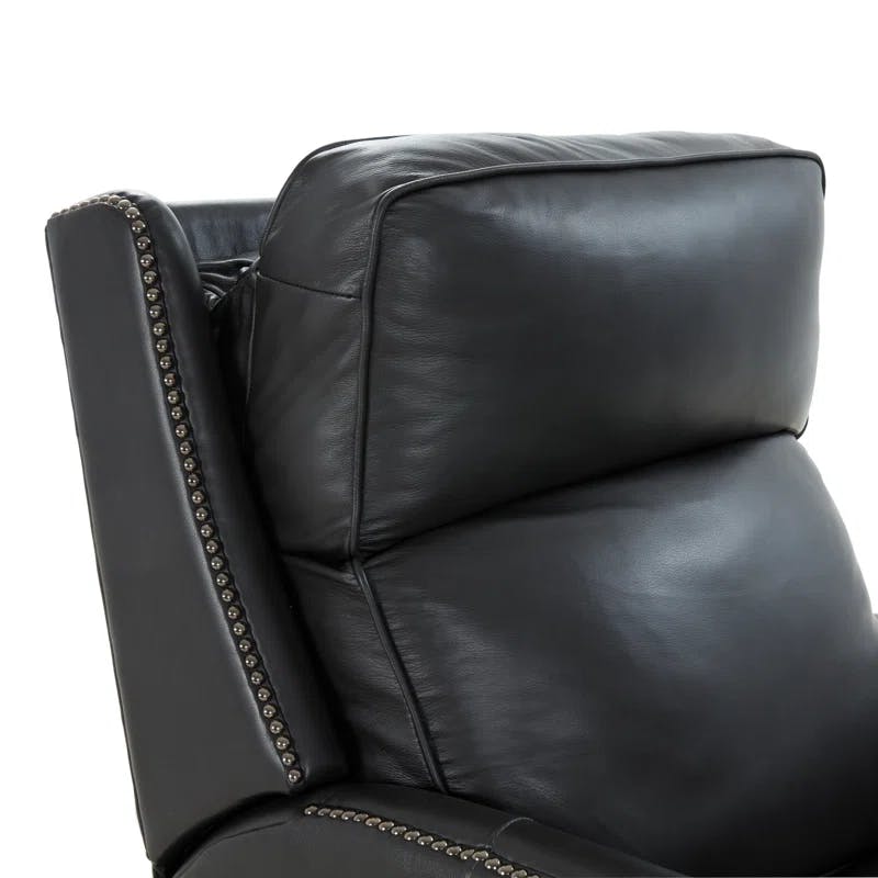 Shoreham Gray Contemporary Leather Swivel Recliner