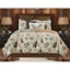Cozy Cabin Pinecone Reversible Twin Quilt Set in Brown Cotton