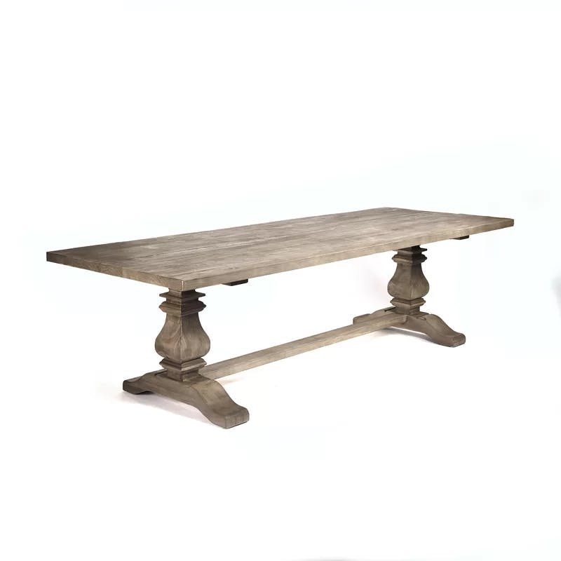 Avery Reclaimed Wood and Glass French Country Dining Table