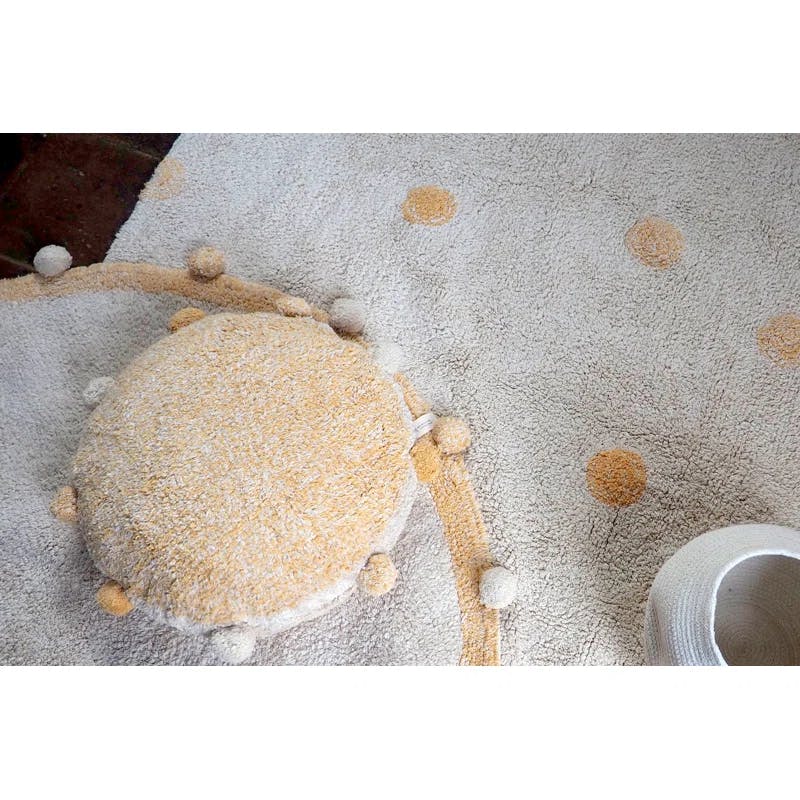 Honey Dots Handmade Wool Rectangular Washable Rug