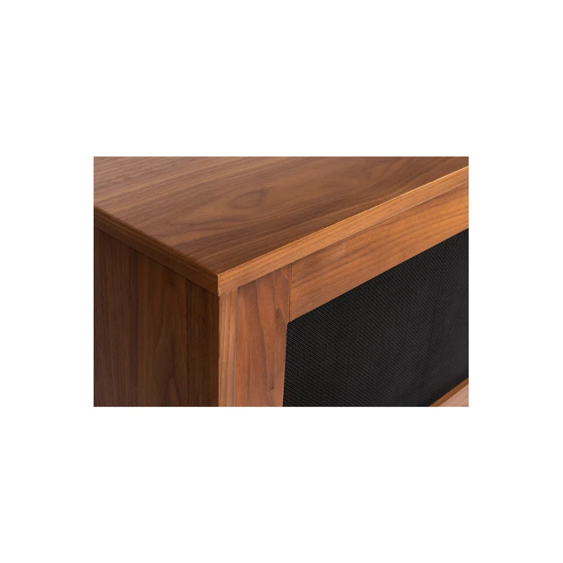 Hardy 63'' Walnut Wood Sideboard with Minimalist Black Base
